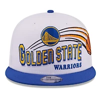 Men's New Era White/Royal Golden State Warriors Retro Swoop 9FIFTY Snapback Hat