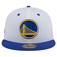 Casquette ajustée 59FIFTY Throwback 2Tone New Era pour hommes, blanc/royal, Golden State Warriors