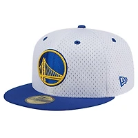 Men's New Era White/Royal Golden State Warriors Throwback 2Tone 59FIFTY Fitted Hat