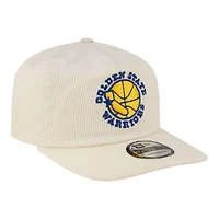 Men's New Era  White Golden State Warriors 19TWENTY 80s Chrome Corduroy Adjustable Hat