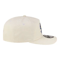Casquette ajustable New Era blanche Golden State Warriors 19TWENTY années 80 en velours côtelé chromé