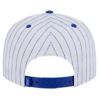 Casquette snapback New Era blanche Deceptor 9FIFTY à rayures fines pour homme, Golden State Warriors