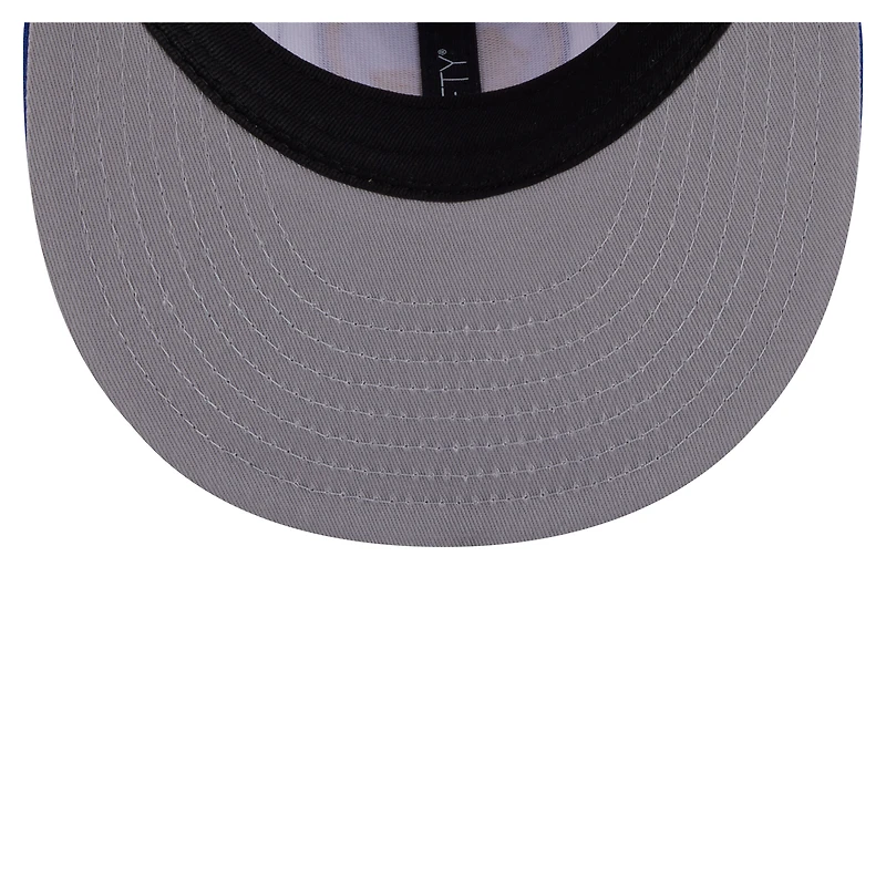 Casquette snapback New Era blanche Deceptor 9FIFTY à rayures fines pour homme, Golden State Warriors