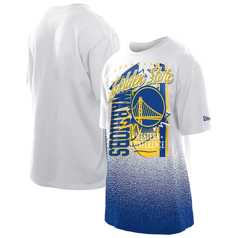 Men's New Era White Golden State Warriors Injection Sport Classics T-Shirt