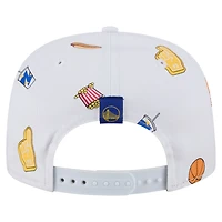 Casquette ajustable New Era blanche Golden State Warriors Team Cheer Rope 19TWENTY pour homme