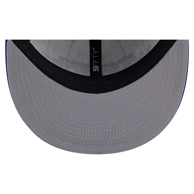 Casquette ajustée 59FIFTY blanche à rayures fines avec logo des Golden State Warriors de New Era pour homme