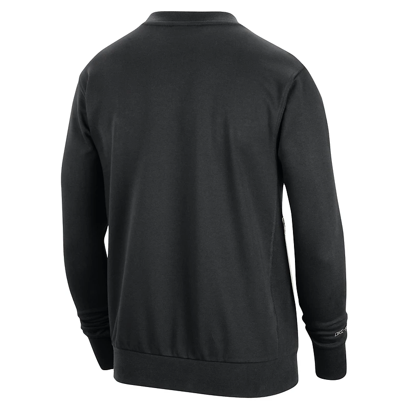 Men's Nike Black Golden State Warriors 2023/24 Authentic Standard Issue Travel Performance Pullover Sweatshirt