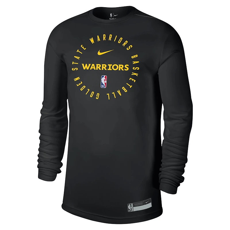 Men's Nike Black Golden State Warriors 2024/25 Legend On-Court Practice Long Sleeve T-Shirt