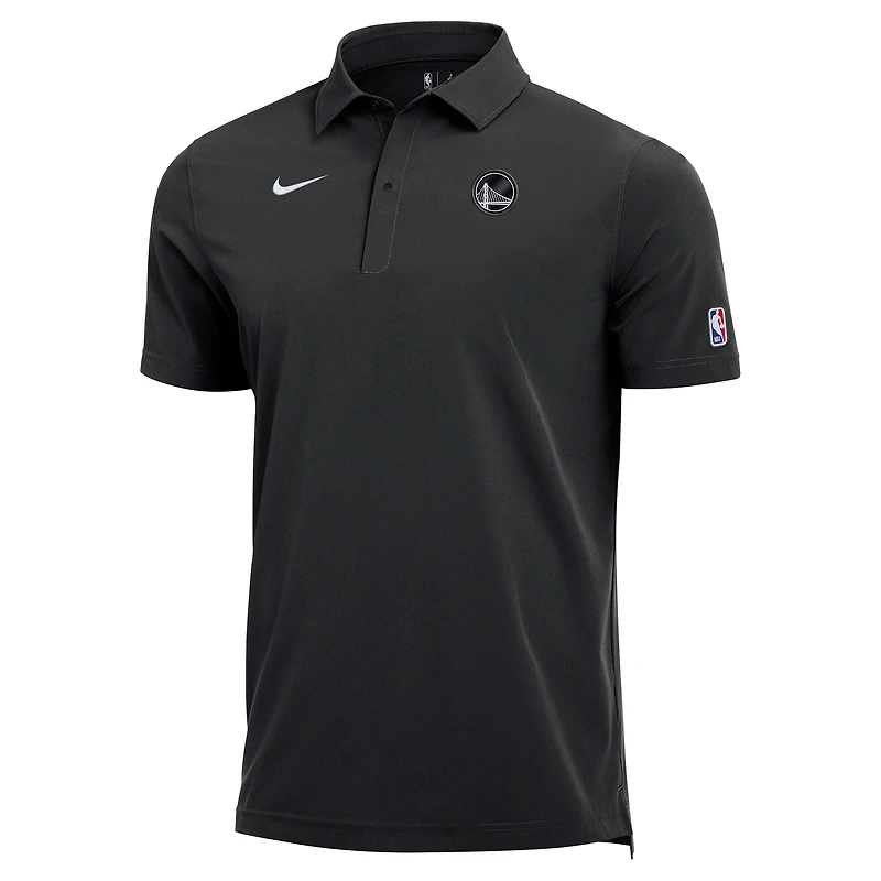 Polo d'entraîneur Nike noir Golden State Warriors 2025/26 Authentic Dri-FIT pour homme