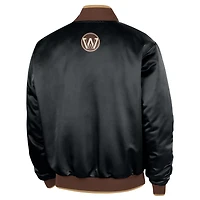 Men's Nike  Black Golden State Warriors 2025/26 City Edition Remix Courtside Full-Snap Bomber Jacket
