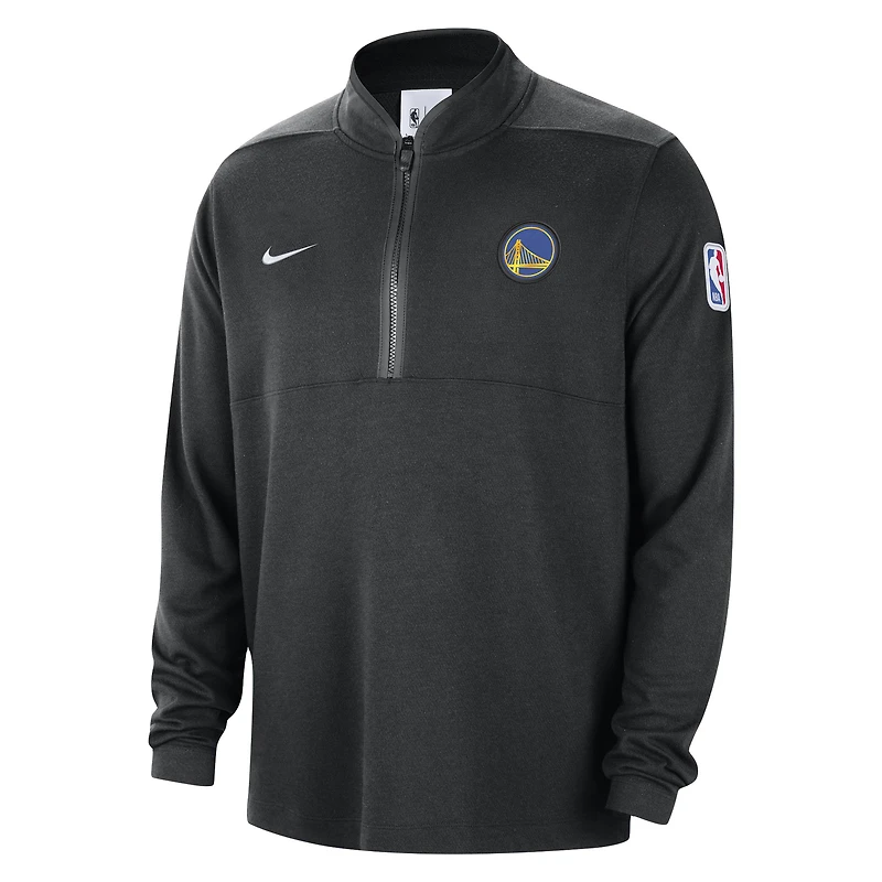Veste à demi-zip Nike Golden State Warriors Authentic Performance pour homme, noire