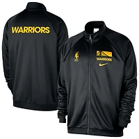 Veste de survêtement entièrement zippée Nike Golden State Warriors Courtside Pique Club pour homme, noire