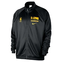 Veste de survêtement entièrement zippée Nike Golden State Warriors Courtside Pique Club pour homme, noire