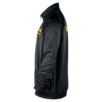 Veste de survêtement entièrement zippée Nike Golden State Warriors Courtside Pique Club pour homme, noire