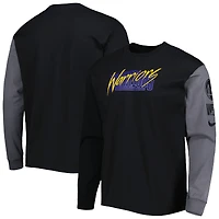 Men's Nike Black Golden State Warriors Courtside Versus Flight MAX90 Long Sleeve T-Shirt