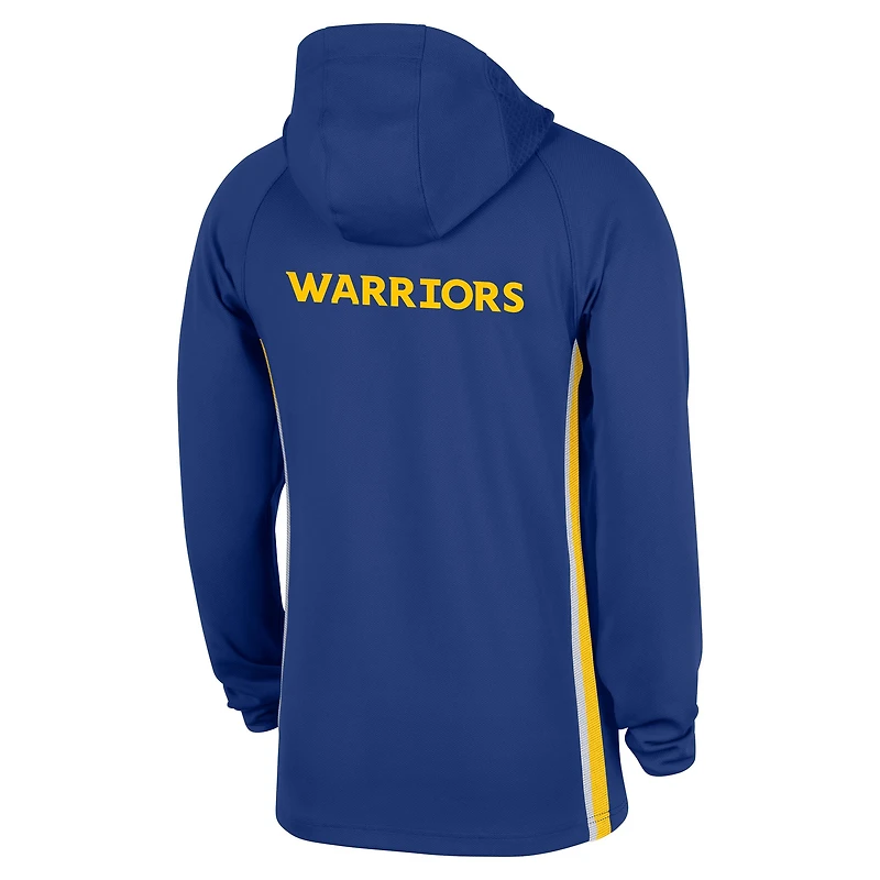 Veste à capuche Nike Golden State Warriors Authentic On Court Zone Quarter-Zip Dri-FIT pour homme, bleu