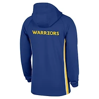 Veste à capuche Nike Golden State Warriors Authentic On Court Zone Quarter-Zip Dri-FIT pour homme, bleu