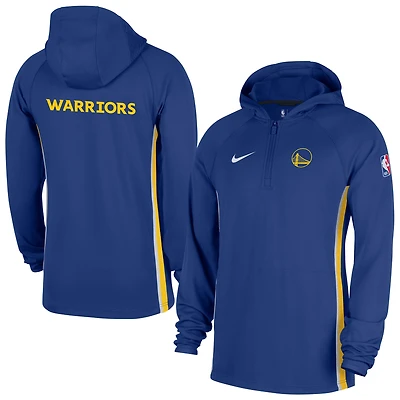 Veste à capuche Nike Golden State Warriors Authentic On Court Zone Quarter-Zip Dri-FIT pour homme, bleu