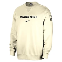 Sweat-shirt Nike Golden State Warriors Courtside Standard Issue Performance pour homme Crème
