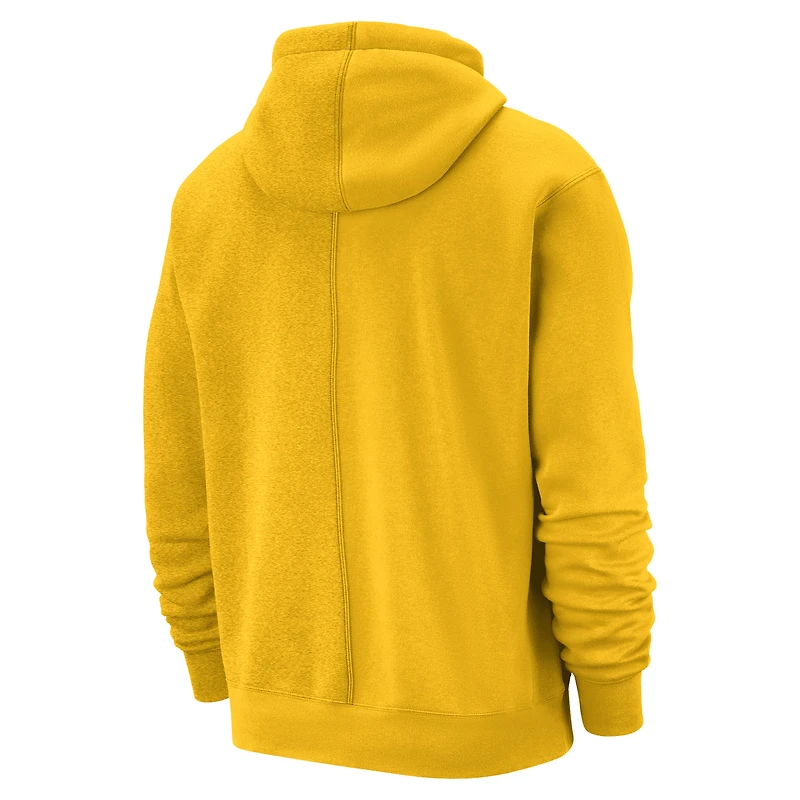 Chandail à capuchon fendu Nike Golden State Warriors Courtside Versus Stitch or pour homme