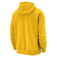 Chandail à capuchon fendu Nike Golden State Warriors Courtside Versus Stitch or pour homme