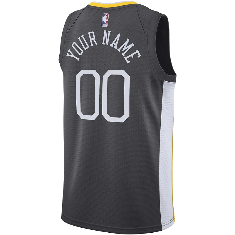 Hommes Nike Gris Golden State Warriors - Maillot Swingman Personnalisé Édition Déclaration