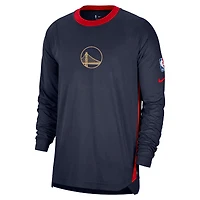 Men's Nike Navy Golden State Warriors 2024/25 City Edition Authentic Pregame Performance Long Sleeve Shooting T-Shirt