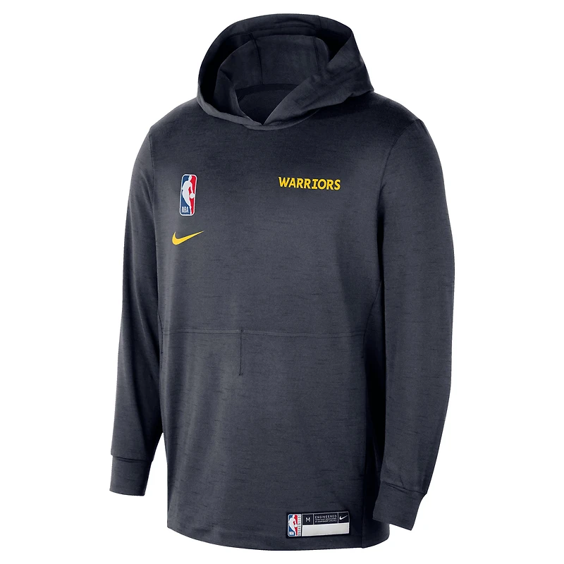Men's Nike Navy Golden State Warriors 2024/25 On-Court Authentic Practice Yoga Restore Lightweight Pullover Hoodie