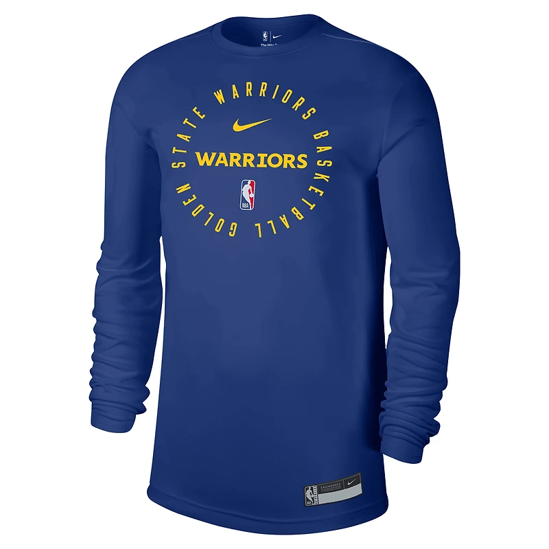 Men's Nike Royal Golden State Warriors 2024/25 Legend On-Court Practice Long Sleeve T-Shirt