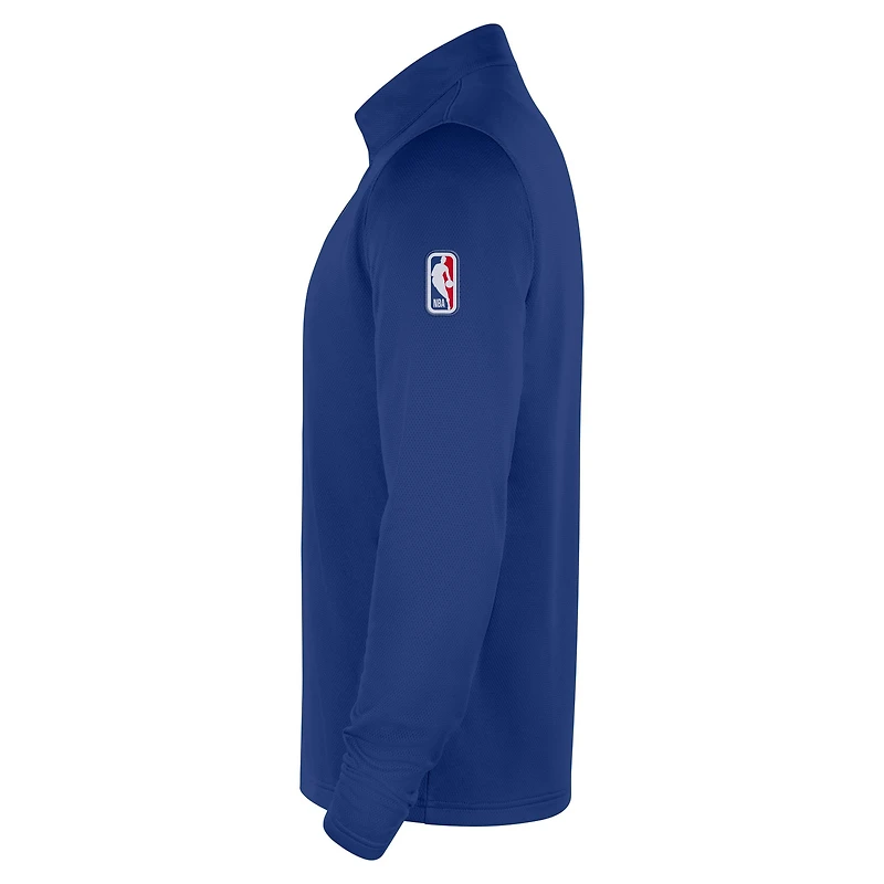 Men's Nike Royal Golden State Warriors 2025/26 Authentic Coaches Quarter-Zip Dri-Fit Top