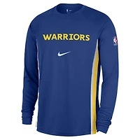 Men's Nike Royal Golden State Warriors 2025/26 Authentic Pre-Game Legend Dri-FIT Long Sleeve Shooting Shirt