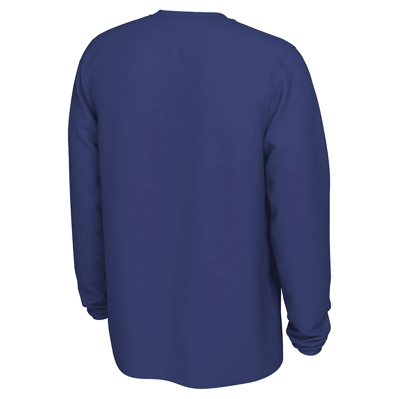 T-shirt d'entraînement Nike Royal Golden State Warriors 2025/26 On-Court Flare Dri-FIT à manches longues pour homme