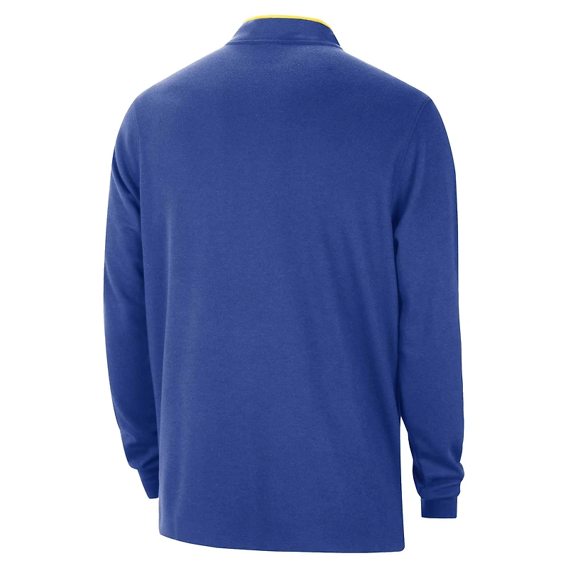 Veste à demi-zip Nike Royal Golden State Warriors Authentic Performance pour homme