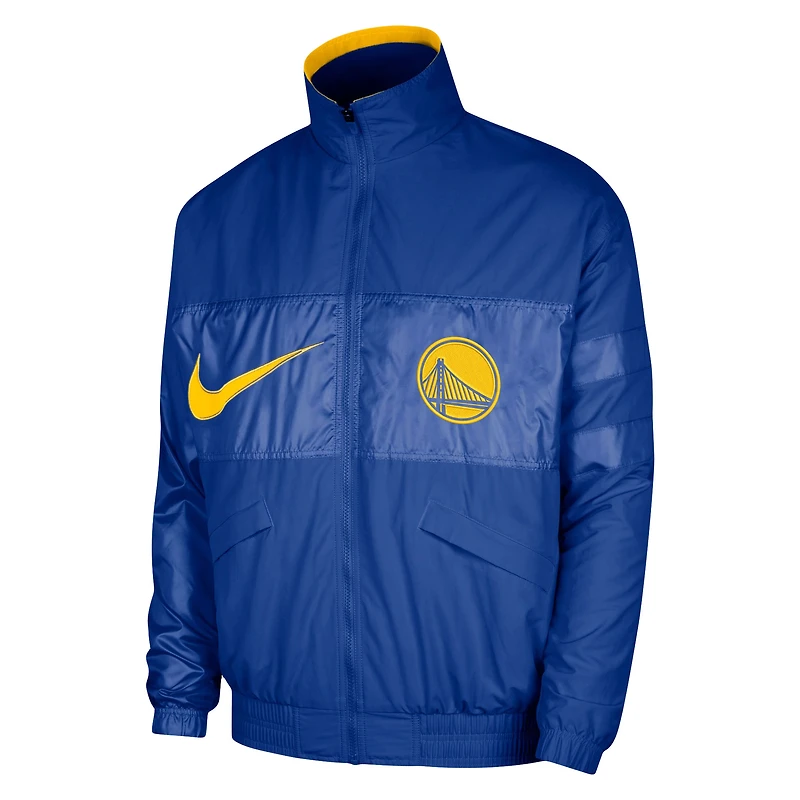 Men's Nike Royal Golden State Warriors Courtside Versus Capsule Full-Zip Jacket
