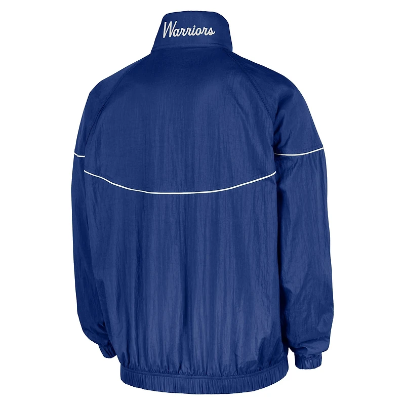 Men's Nike  Royal Golden State Warriors Courtside Windrunner Woven Half-Zip Jacket