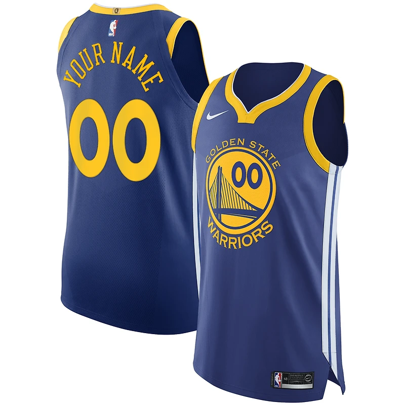 Nike Royal Golden State Warriors pour homme - Maillot authentique personnalisé Édition Icon