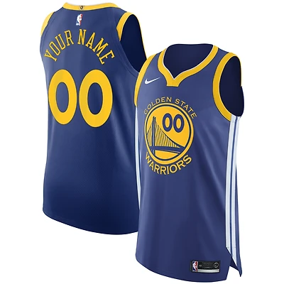 Nike Royal Golden State Warriors pour homme - Maillot authentique personnalisé Édition Icon