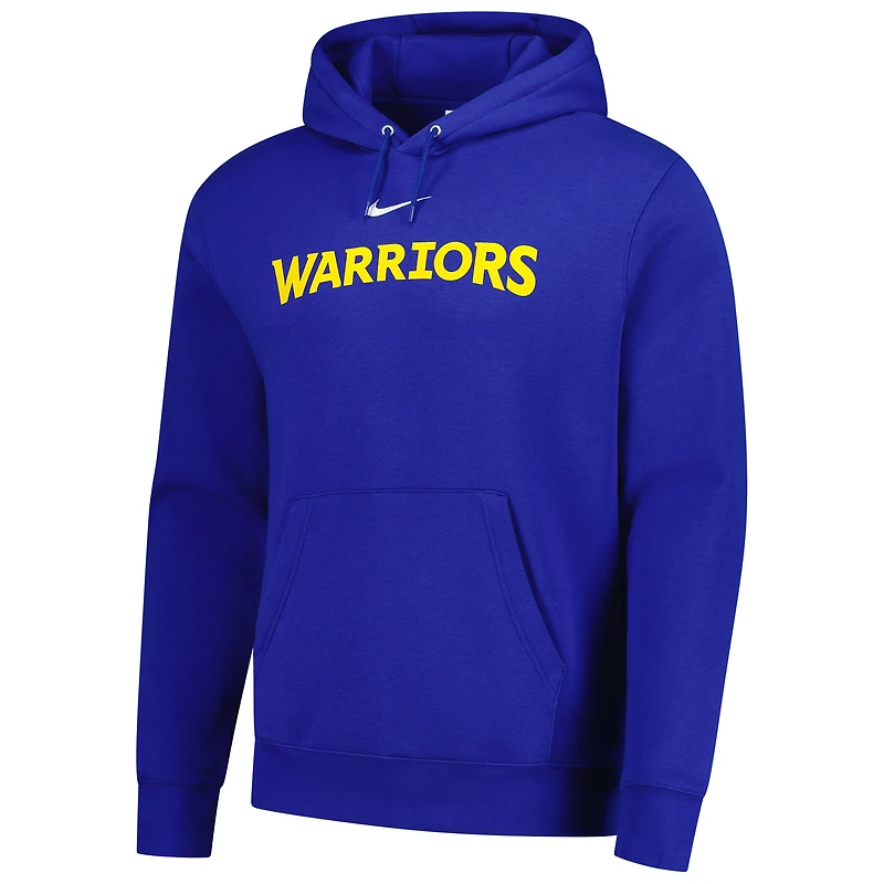 Sweat à capuche Nike Royal Golden State Warriors Sportswear Essential Wordmark Club pour homme
