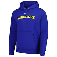 Sweat à capuche Nike Royal Golden State Warriors Sportswear Essential Wordmark Club pour homme