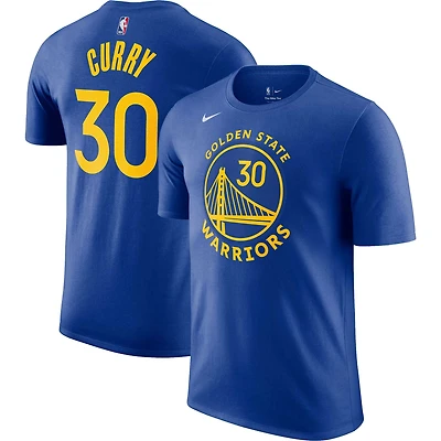 T-shirt Nike Stephen Curry Royal Golden State Warriors Icon 2022/23 pour homme, avec nom et numéro