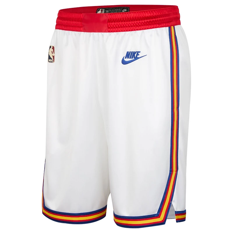 Men's Nike White Golden State Warriors 2024/25 Classic Edition Swingman Shorts