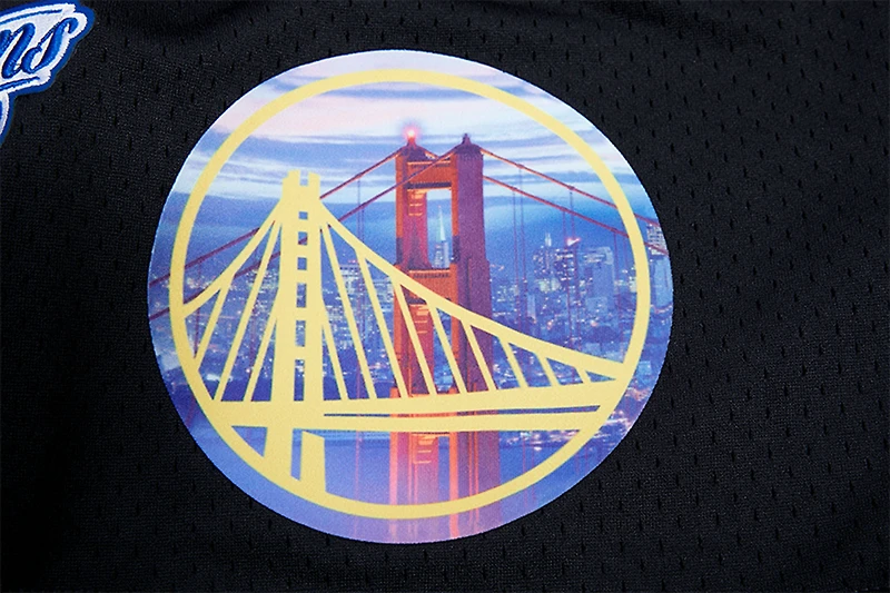 Men's Pro Standard Black Golden State Warriors City Scape Mesh Shorts