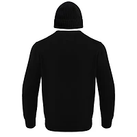 Men's Pro Standard Black Golden State Warriors Crewneck Pullover Sweater & Cuffed Knit Hat Box Gift Set