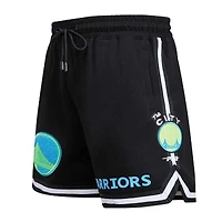V138429 WARIOR NOIR SP23 SHORT NBA HOMME WASHED NEON DK