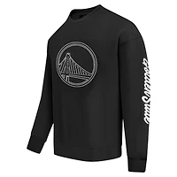 Men's Pro Standard Black Golden State Warriors Paint the City Drop Shoulder Sweatshirt