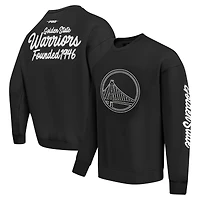 Men's Pro Standard Black Golden State Warriors Paint the City Drop Shoulder Sweatshirt