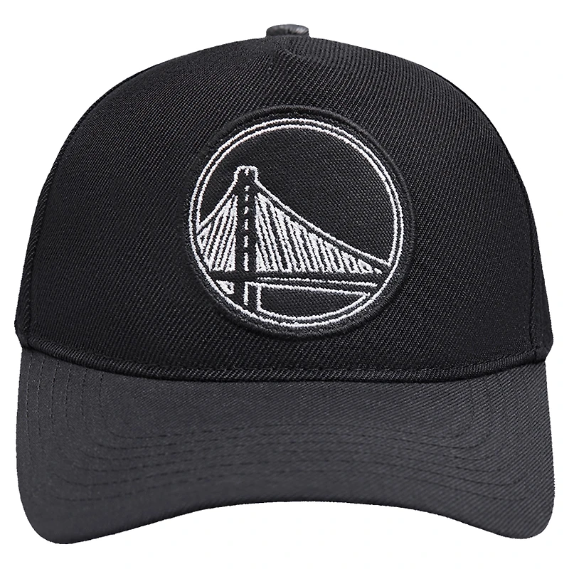 Men's Pro Standard Black Golden State Warriors Paint the City Pinch Front Snapback Hat