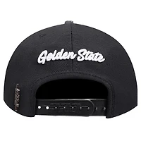 Casquette Snapback à pincement avant Pro Standard noire pour homme Golden State Warriors Paint the City