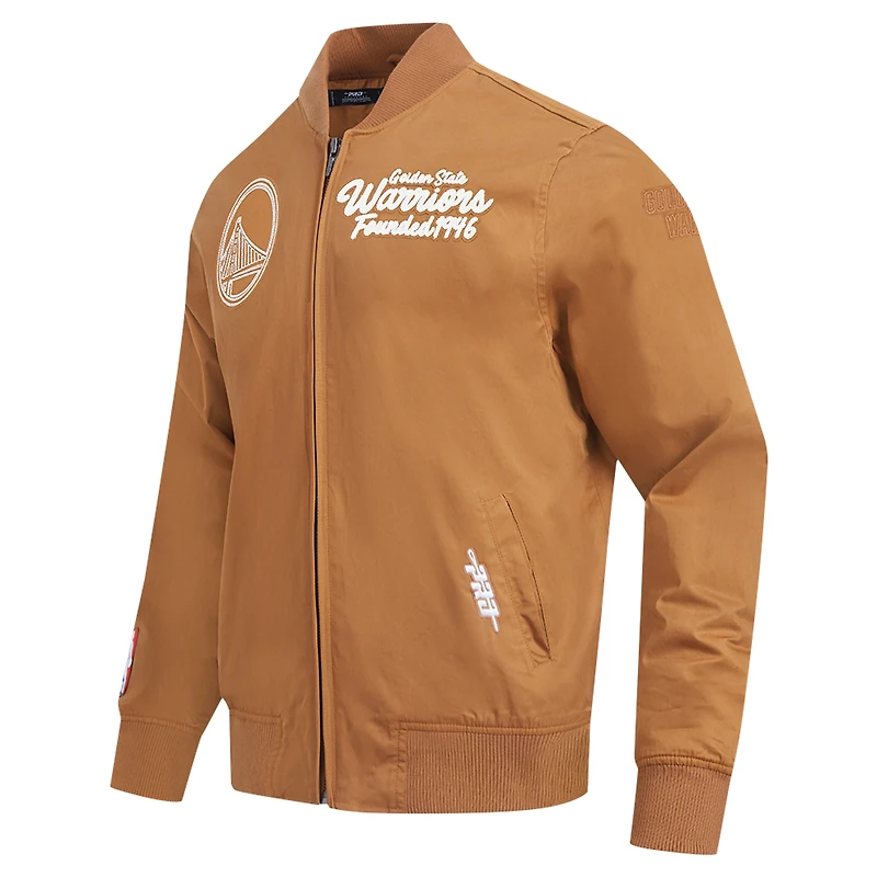 Men's Pro Standard Brown Golden State Warriors Paint The City Full-Zip Jacket