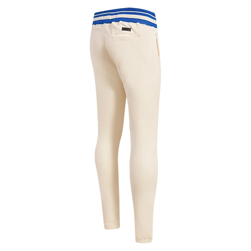 Pantalon de survêtement en polaire rétro classique Golden State Warriors Pro Standard crème pour homme
